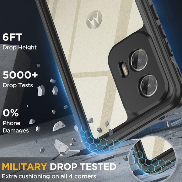 Brand New Moto G Stylus 2024 5G Case Waterproof with Built-in Screen Protector - Picture 5 of 15